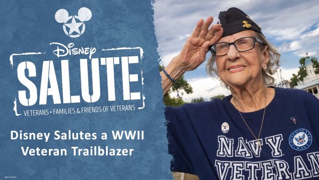 Pat smiles at the Flag Retreat ceremony at Magic Kingdom