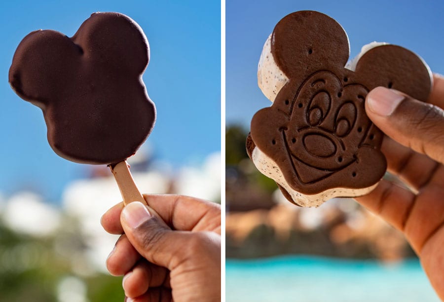 collage of a mickey bar and a mickey ice cream sandwich
