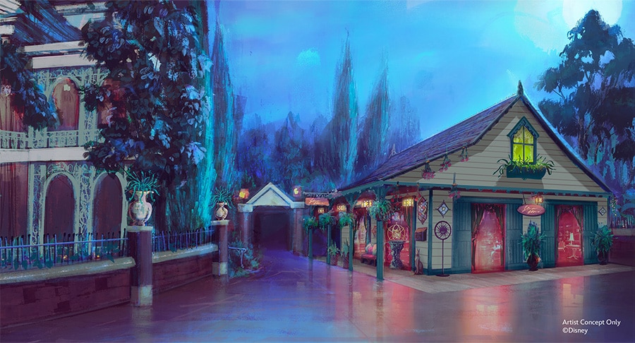 Rendering of updates coming to the Haunted Mansion at Disneyland park
