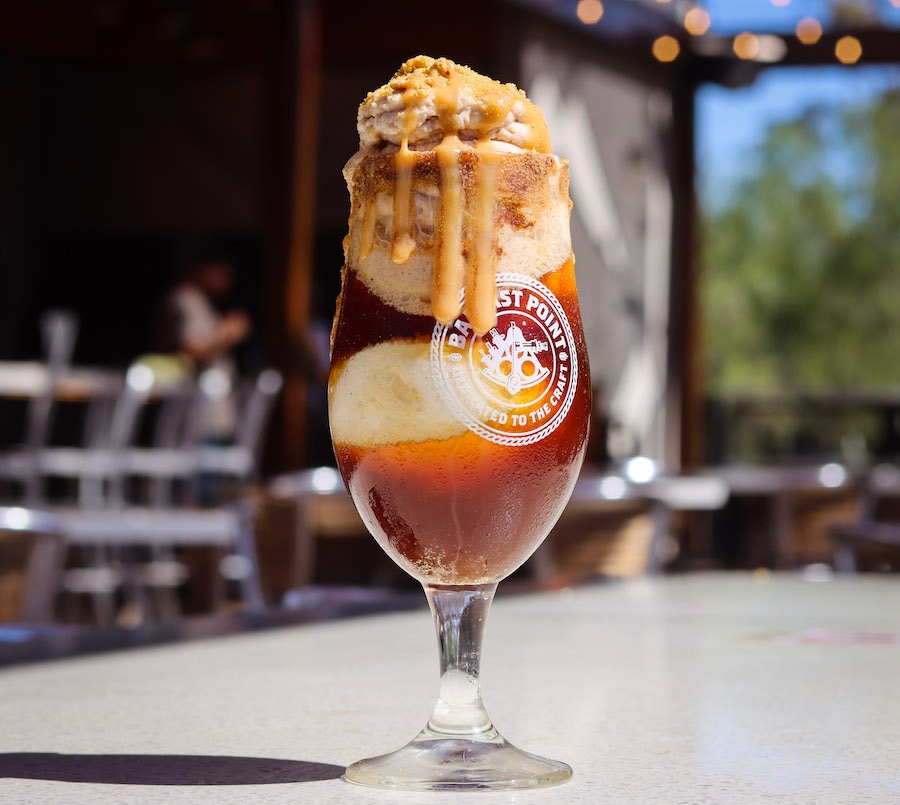 Pumpkin Down Float: Vanilla ice cream with the Ballast Point Pumpkin Down beer - Ballast Point Brewing Co. in Downtown Disney District (Available Sept. 1 through Oct. 31)