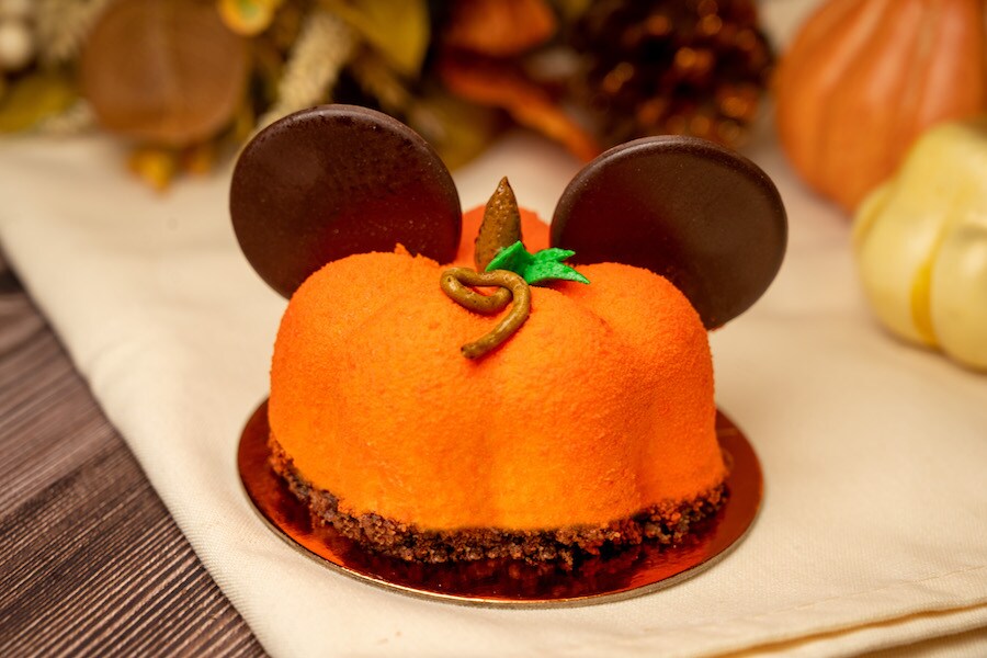 Mickey Pumpkin Cheesecake: Pumpkin cheesecake-chocolate-ginger torte with almond crumble - World Premiere Food Court, Intermission Food Court and End Zone Food Court (mobile order available) in Disney’s All-Star Movies Resort, Disney’s All-Star Music Resort, and Disney’s All-Star Sports Resort (Available Sept. 1 through Nov. 30)