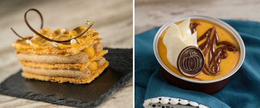Pumpkin Napoleon and Pumpkin-Hazelnut-Chocolate Swirl Cheesecake