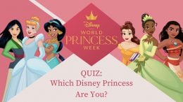 disney princesses with text saying "world princess week, quiz: which princess are you?"