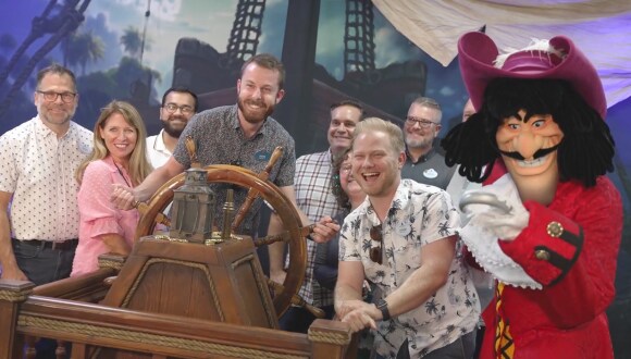 Disney Cruise Line cast with Captain Hook