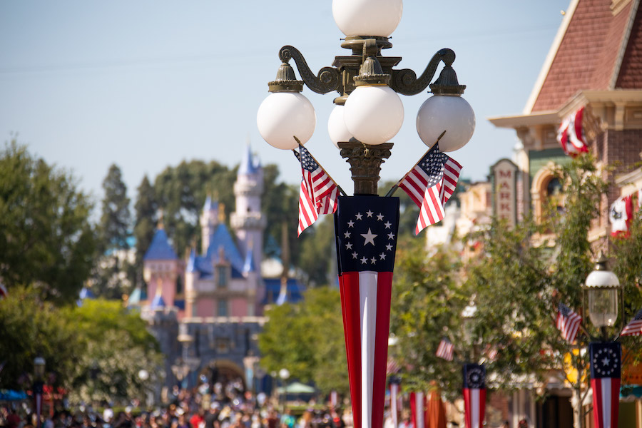 U.S. Flags in Disneyland Park