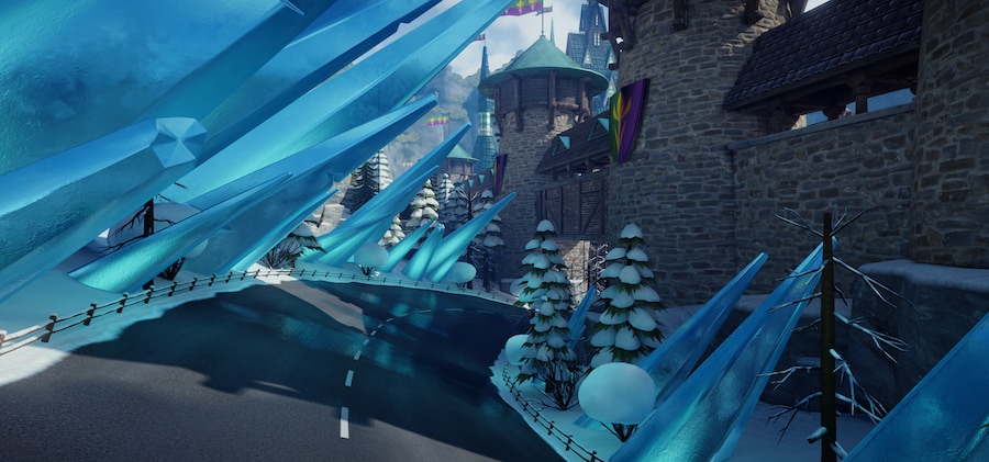 Frozen scene in Disney Speedstorm