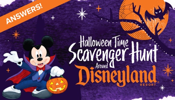 halloween Time Scavenger Hunt Around Disneyland Answers