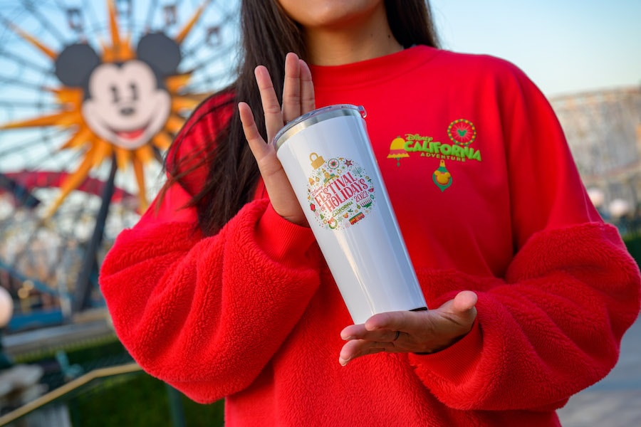 2023 Disney California Adventure Festival of Holidays Spirit Jersey and Corkcicle Tumbler, Food at Disney Festival of Holidays 2023 at Disneyland Resort