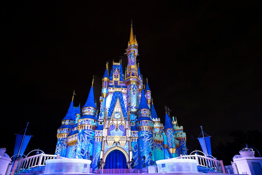 Cinderella Castle at Walt Disney World ready for the holidays