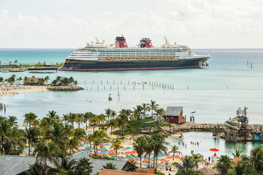 The Disney Magic ship at Disney Castaway Cay - Early 2025 Disney Cruise Line Sailing Itineraries