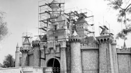 Sleeping Beauty Castle during its construction