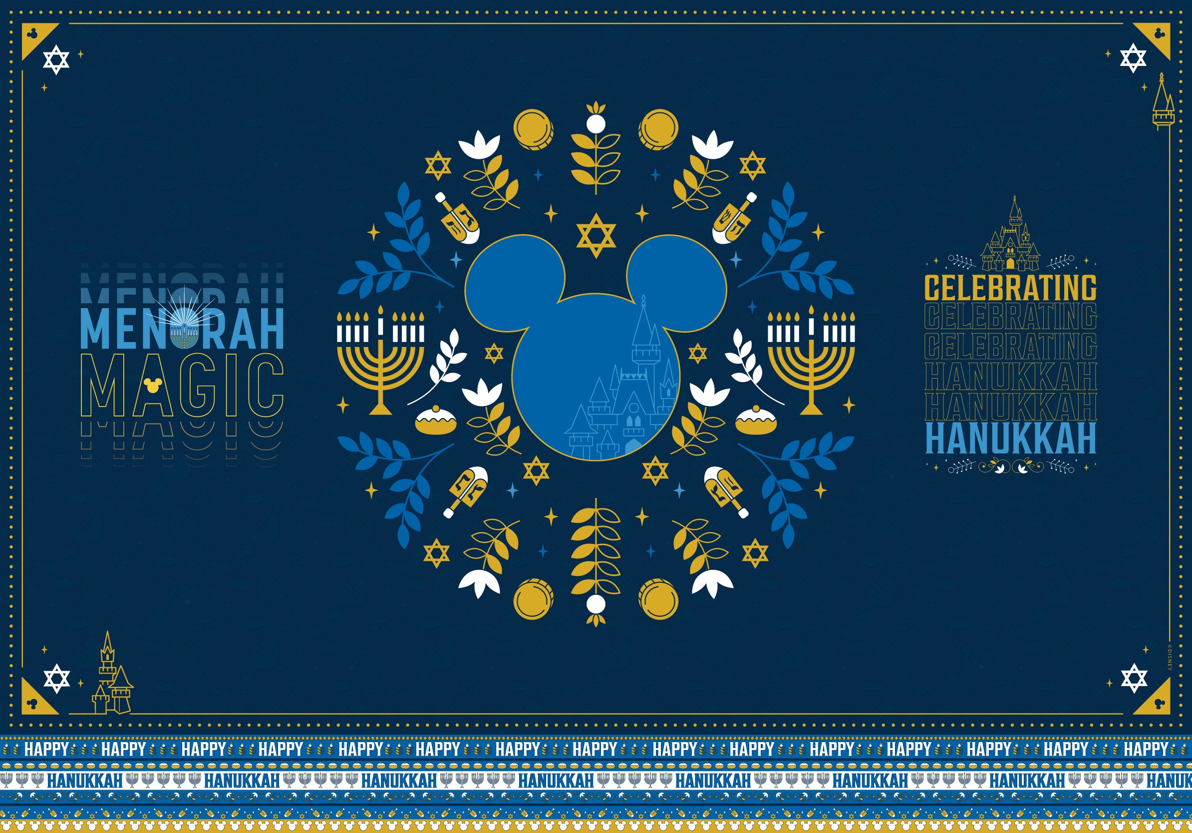 2023 Celebrating Hanukkah Disney Parks Wallpaper – Desktop/iPad ...