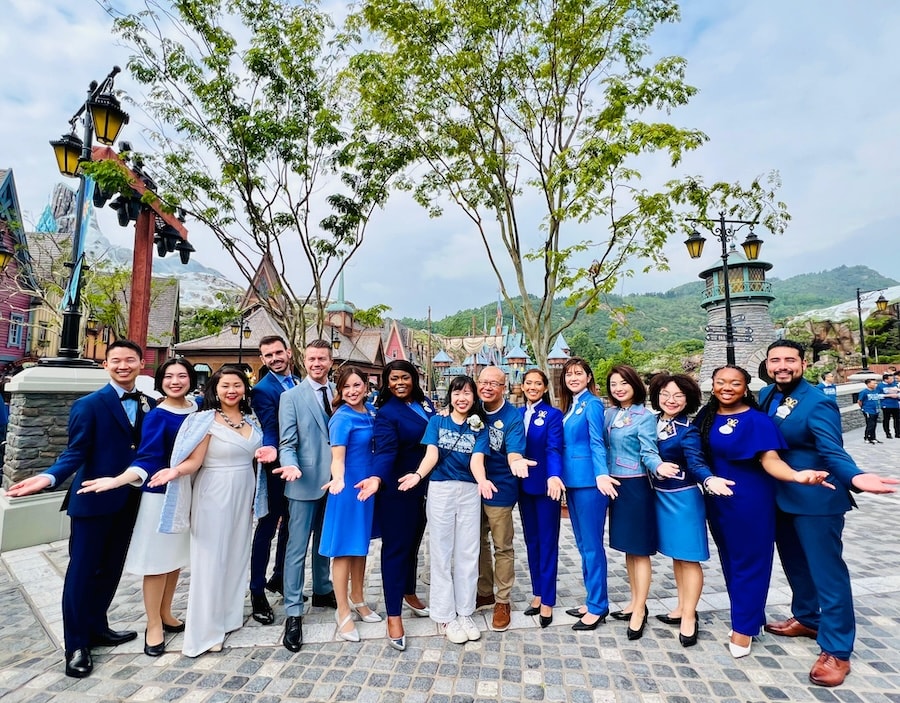 The 2023-2024 Disney Ambassador Team at World of Frozen at Hong Kong Disneyland