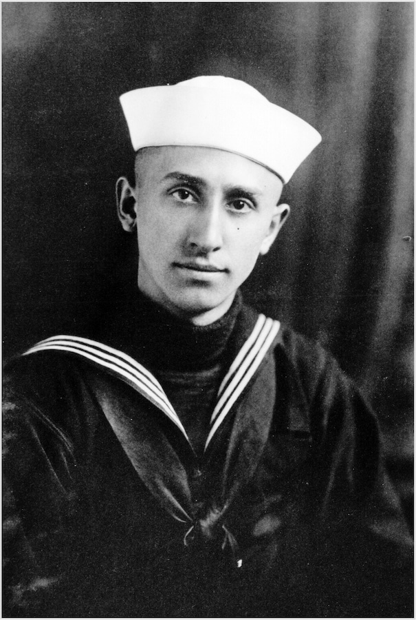 A photo of Roy O. Disney in his U.S. Navy uniform during the First World War