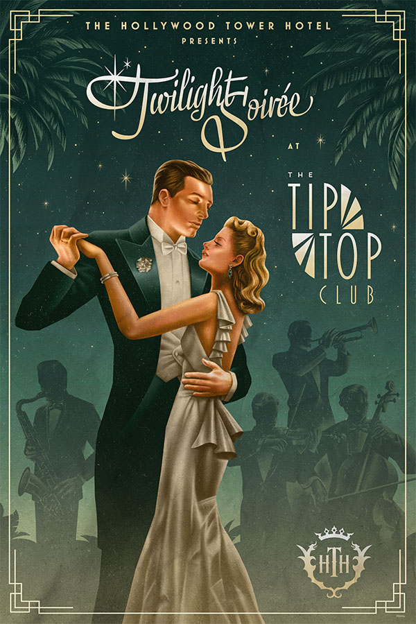 Poster art for the Twilight Soiree at Hollywood Brown Derby during Disney Jollywood Night at Disney's Hollywood Studios