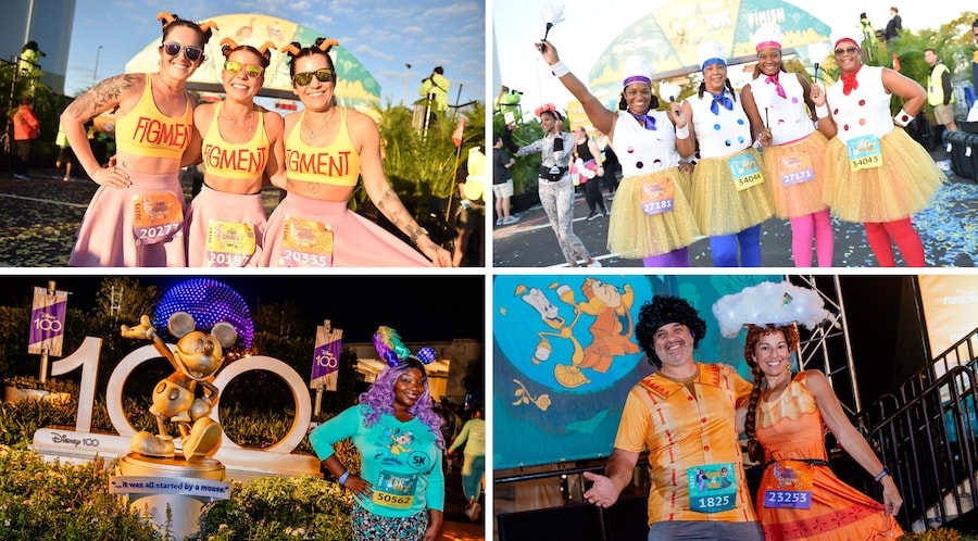 runDisney 2023 Disney Wine & Dine Half Marathon Weekend, runners in Disney costumes at runDisney race