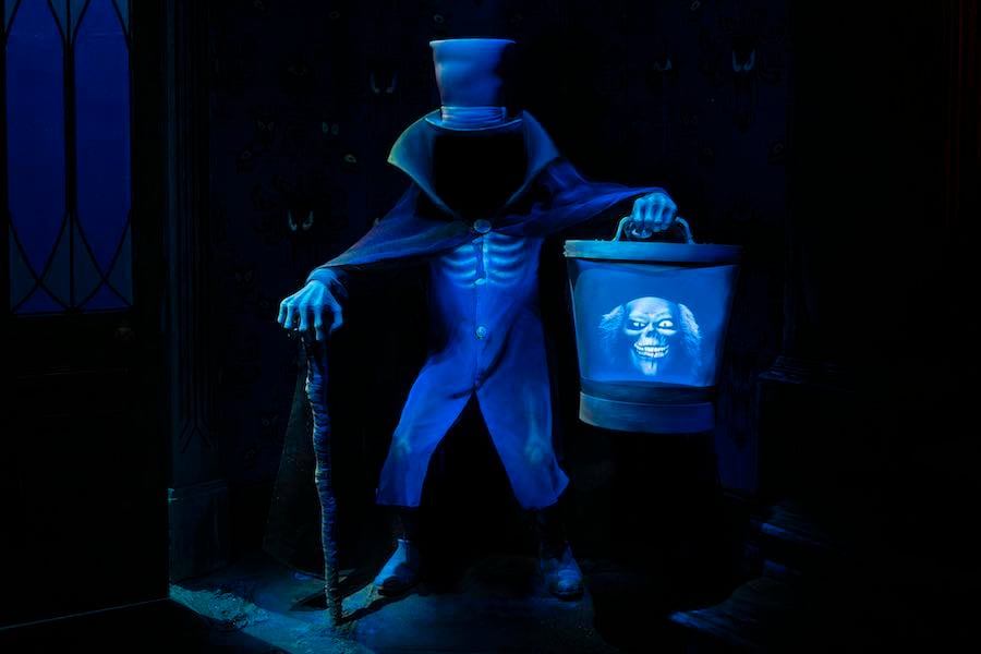 Hatbox Ghost at the Haunted Mansion at Walt Disney World