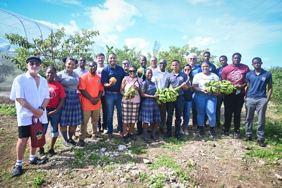 Walt Disney Imagineers joined the Agricultural Development Organization team and dozens of students to kick off the program at Preston Albury High School in Eleuthera