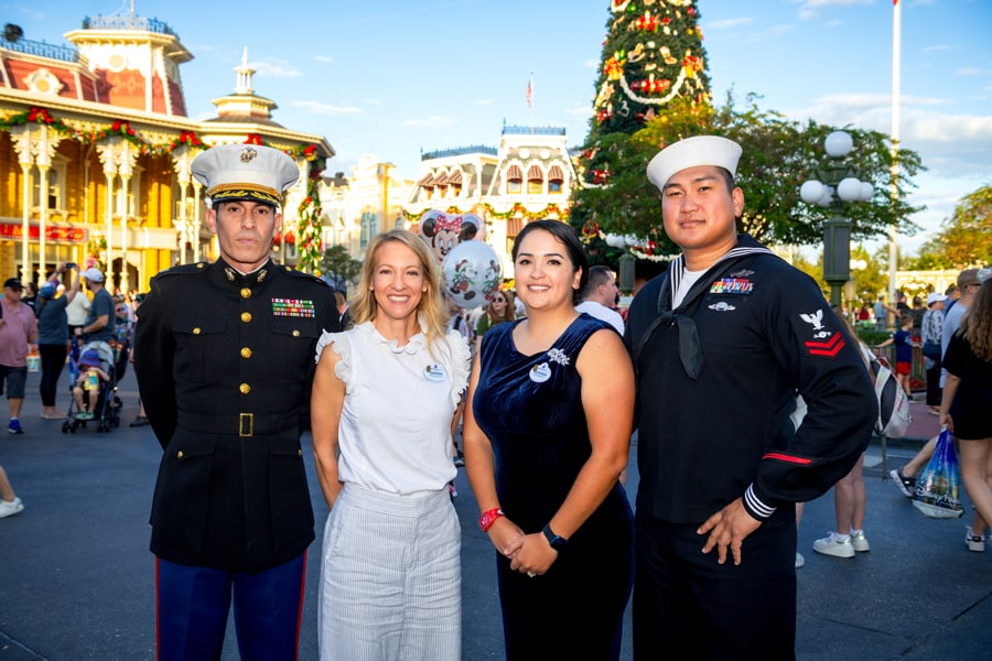 Disney cast “Veterans of the Year” with Magic Kingdom Park vice president Sarah Riles