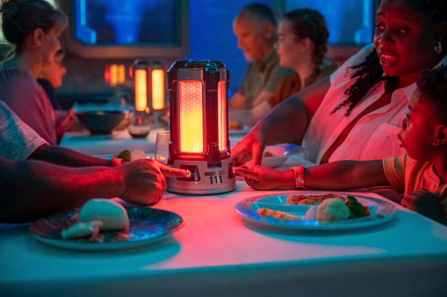 Worlds of Marvel restaurant aboard the Disney Wish, “Avengers: Quantum Encounter” is one of Disney Cruise Line’s dining experiences 