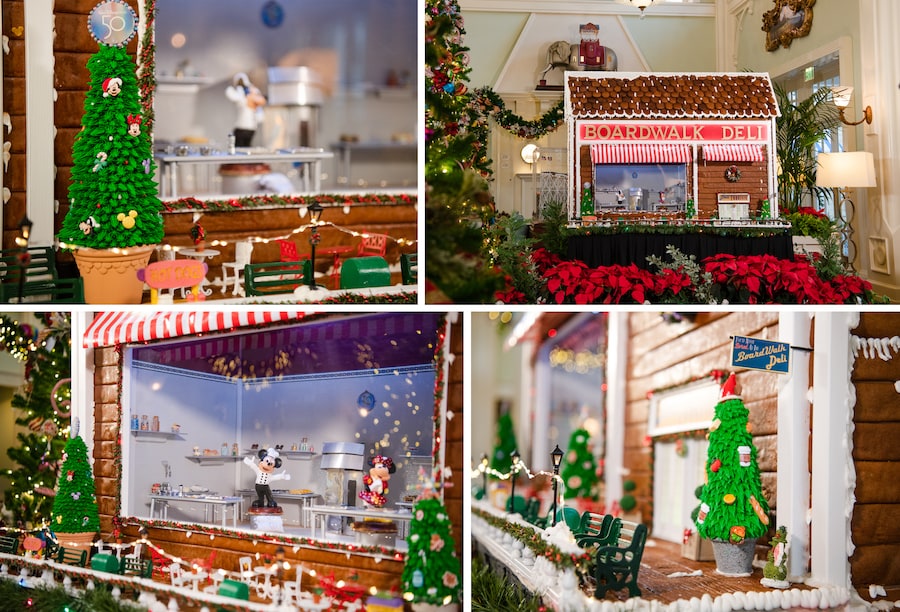Gingerbread display at Disney’s BoardWalk Inn 2023