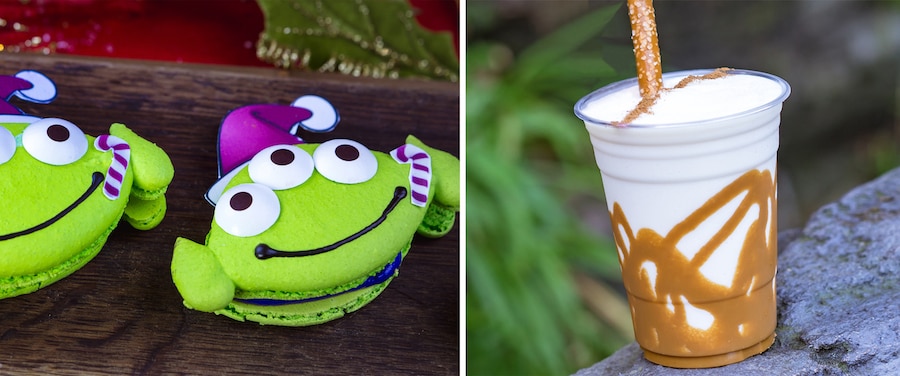 The Extensive New Disneyland Holiday Food Guide Is Here!  Santa Alien Macaron and Jingle Julep  
