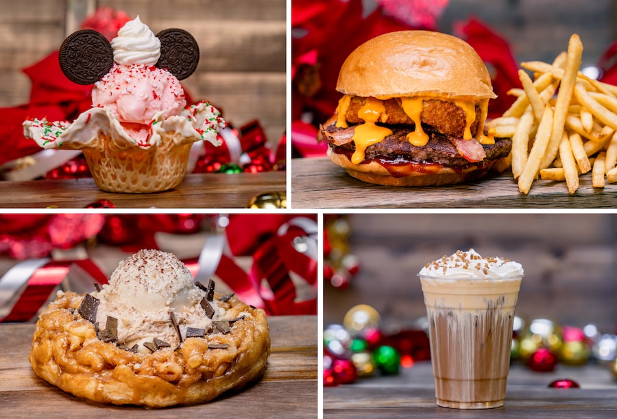 The Extensive New Disneyland Holiday Food Guide Is Here!  Peppermint Sundae, BBQ Bacon Cheeseburger, Teddi Barra Holiday Funnel Cake and Chai-spiced Pumpkin Iced Tea 