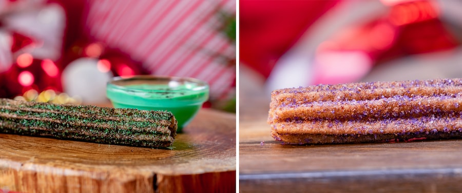Mint Chip Churro with Mint-Chocolate Dipping Sauce for the holidays at Disneyland Resort