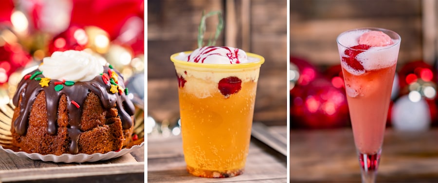 The Extensive New Disneyland Holiday Food Guide Is Here!  Salted Caramel-Mocha Bundt Cake, Snowball Hard Float and Happy Holidays Hard Float for the holidays at Disneyland Resort 
