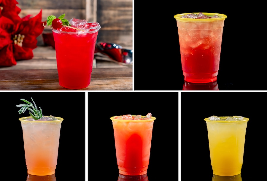 The Extensive New Disneyland Holiday Food Guide Is Here!  Cran-Raspberry Refresher, Seaborn Merry Cranberry Margarita, Gin Lavender Lemonade, Smoky Hibiscus Orange Cocktail and new Shimmering Apple Pie Cocktail 