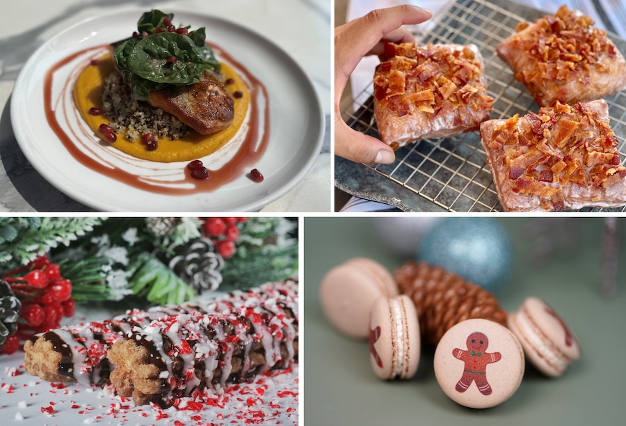 The Extensive New Disneyland Holiday Food Guide Is Here!  Butternut Squash Salmon, Peppermint Hot Chocolate Churro and Gingerbread Macarons: 