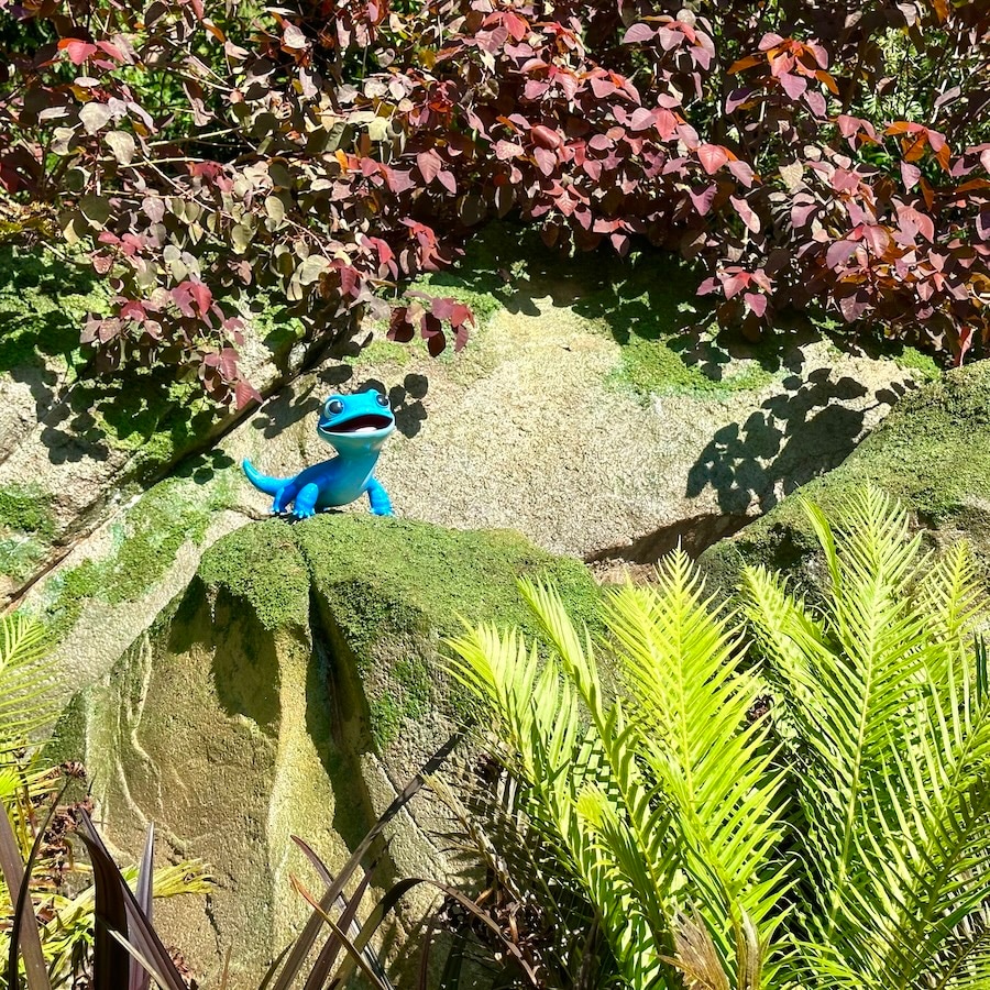 Bruni hidden outside Wandering Oaken’s Sliding Sleighs in World of Frozen at Hong Kong Disneyland