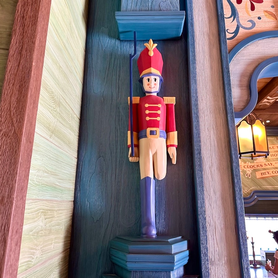 Tin soldier statue inside Tick Tock Toys & Collectibles in World of Frozen at hong Kong Disneyland