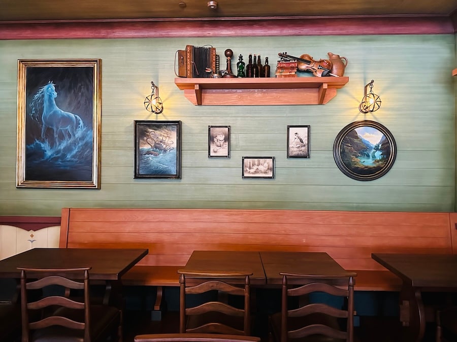 Artwork inside Golden Crocus Inn in World of Frozen at Hong Kong Disneyland