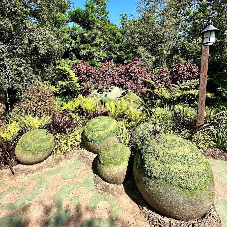 Rock formations that may be trolls in World of Frozen at Hong Kong Disneyland