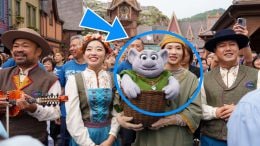 Mossie the Frozen Baby Troll Greets Guests at World of Frozen at Hong Kong Disneyland