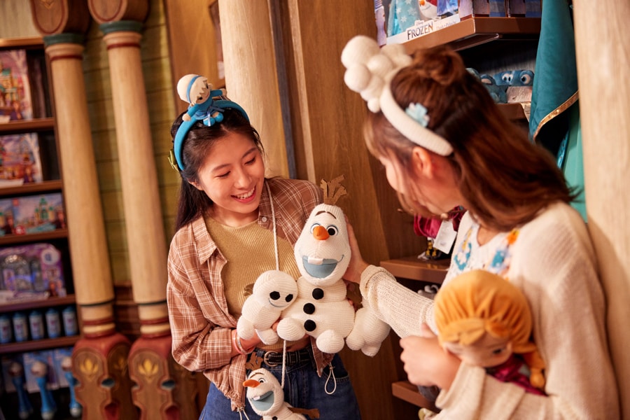 Exclusive Frozen Merch You Can Only Find at World of Frozen - Olaf and snowgie plush toys and headband