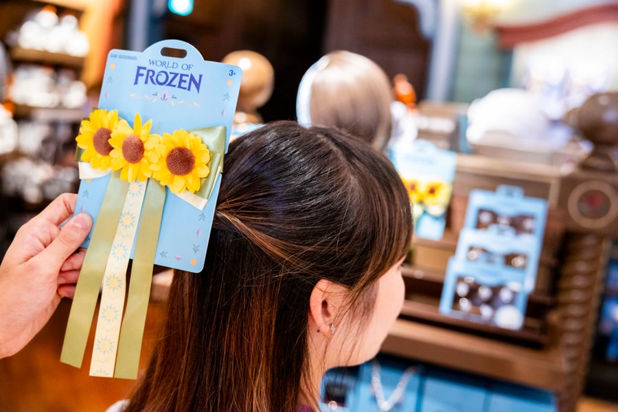 Exclusive Frozen Merch You Can Only Find at World of Frozen - world of frozen sunflower hair clip