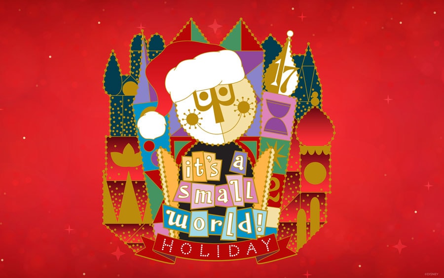 It's a small world holiday themed wallpaper