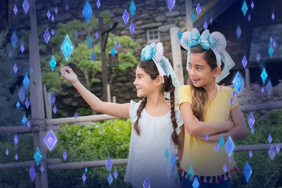 two little girls posing for magic shot