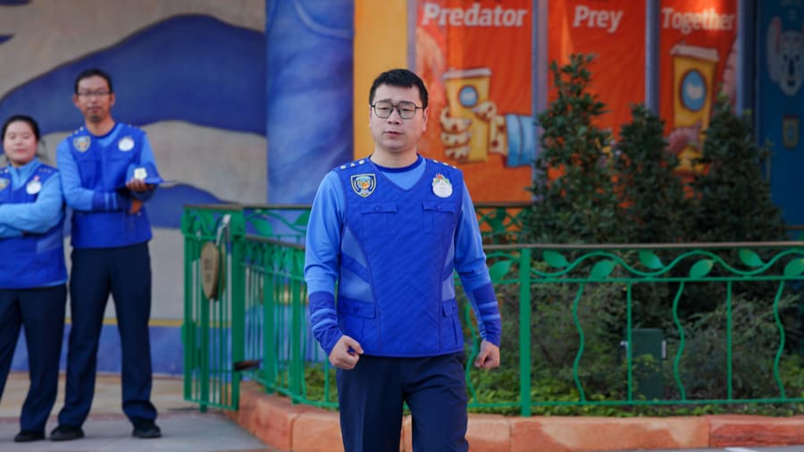 Image of cast member modeling new Zootopia costume as seen in new Hot Pursuit attraction at Shanghai Disney Resort- First Look: Zootopia Cast Member Costumes