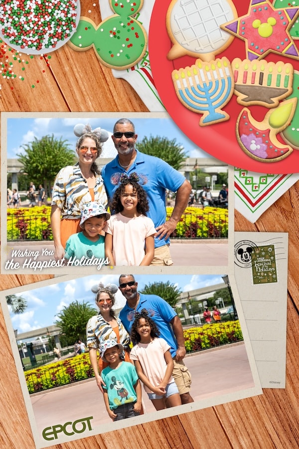 Disney Photopass Magic shot offered during the EPCOT International Festival of the Holidays