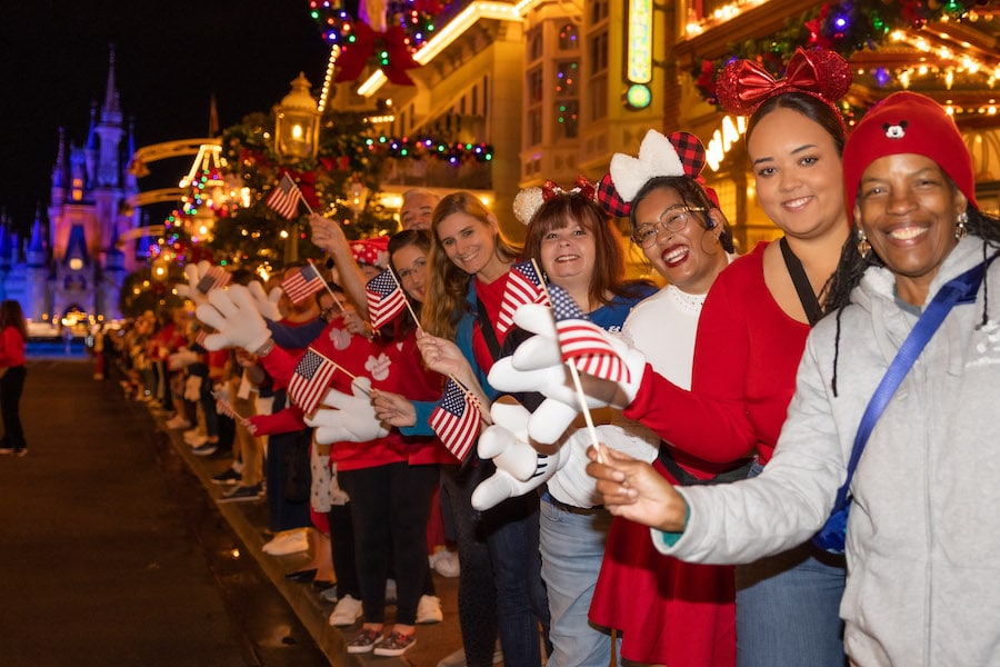 Families of fallen military heroes at Walt Disney World for the annual Gary Sinise Foundation "Snowball Express" event 