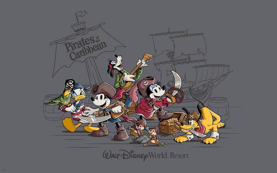 Pirates of the Caribbean Wallpapers, Walt Disney World 50th Anniversary - Mickey and Friends, Disney Pirates Wallpaper