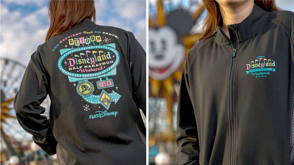 2024 Disneyland Half Marathon Weekend presented by Honda black jacket