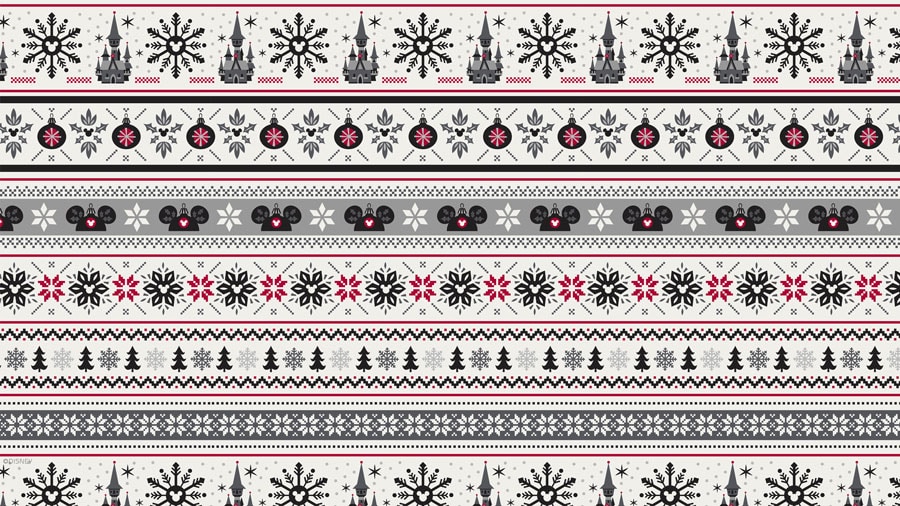 Cinderella castle and mickey ears ugly sweater wallpaper
