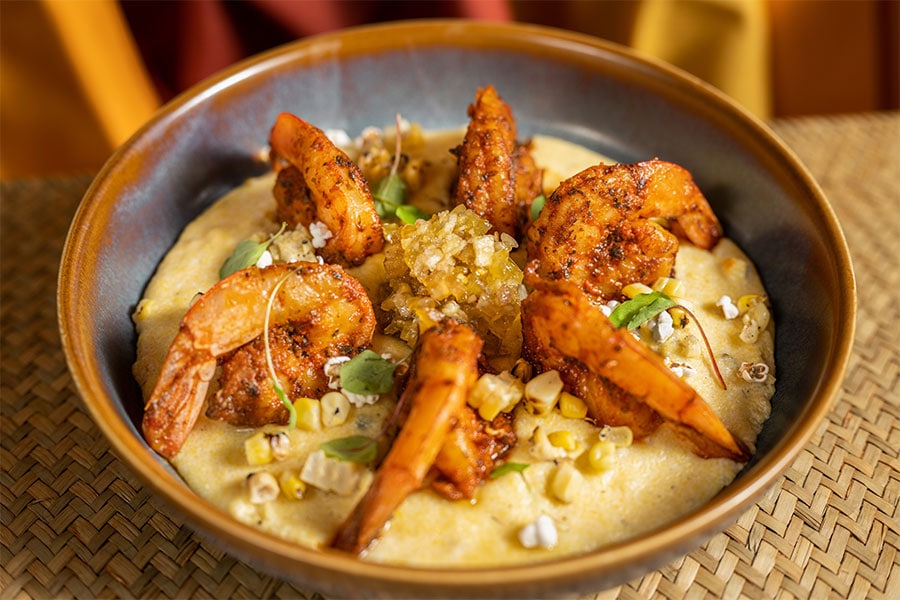 Your Guide To Celebrate Soulfully in Walt Disney World   Shrimp and Grits from Tiffins Restaurant in Disney’s Animal Kingdom 