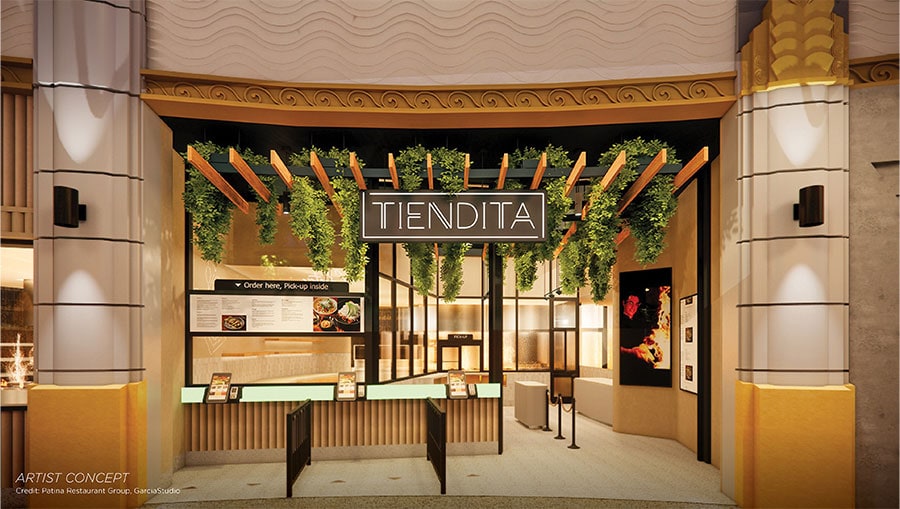 Image of Tiendita exterior concept art coming to Downtown Disney at the Disneyland Resort