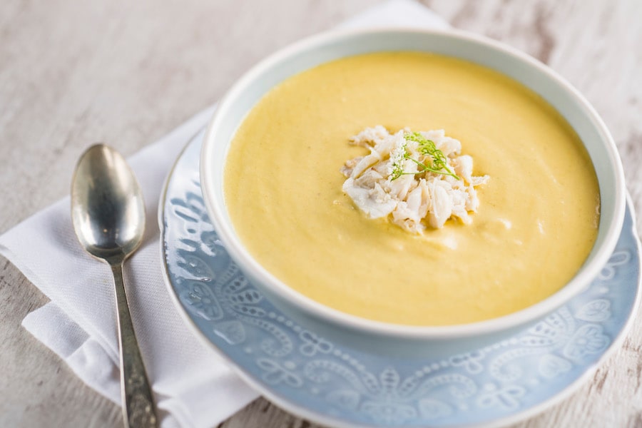 Creamy Corn Soup with Crab from Narcoossee’s at Disney’s Grand Floridian Resort & Spa