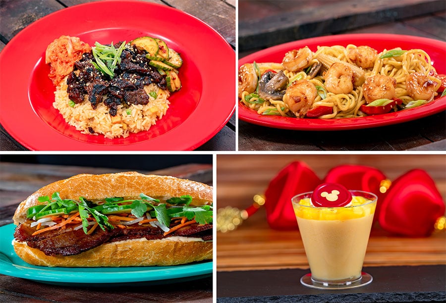 Bulgogi Fried Rice, Shrimp Lo Mein, Pork Banh Mi Sandwich and Mango Pudding from Paradise Garden Grill for Lunar New Year 2024